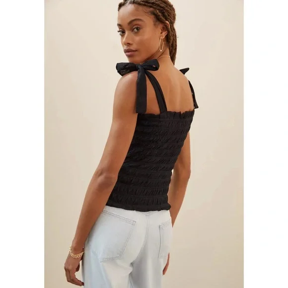 Anthropologie Black Smocked Cami NWT Size XL - Picture 4 of 12